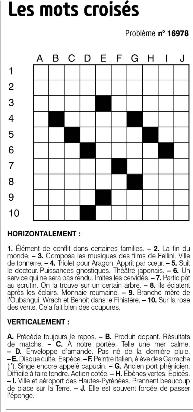 Les mots croisés