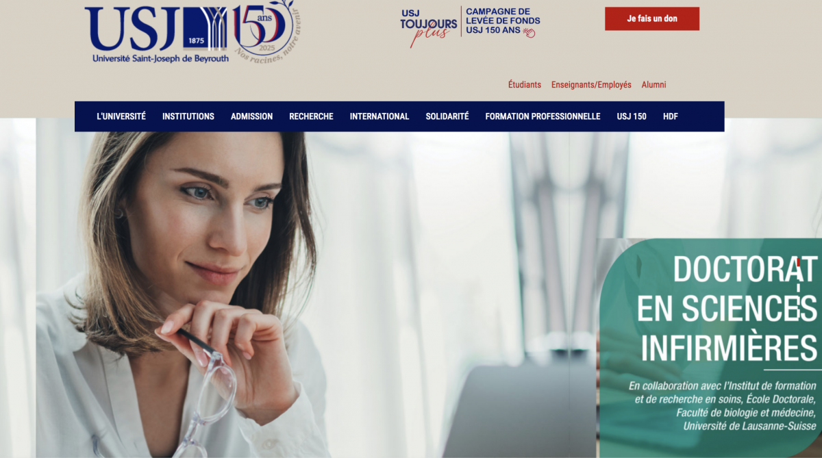 L’USJ lance un programme de doctorat en sciences infirmières