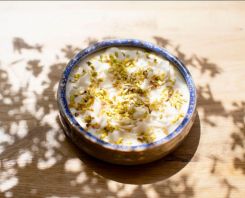 Muhallabieh, a fresh dessert.