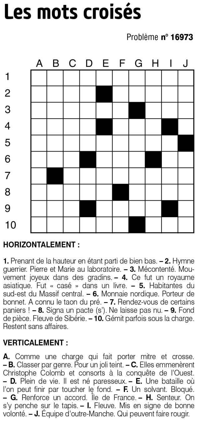 Les mots croisés