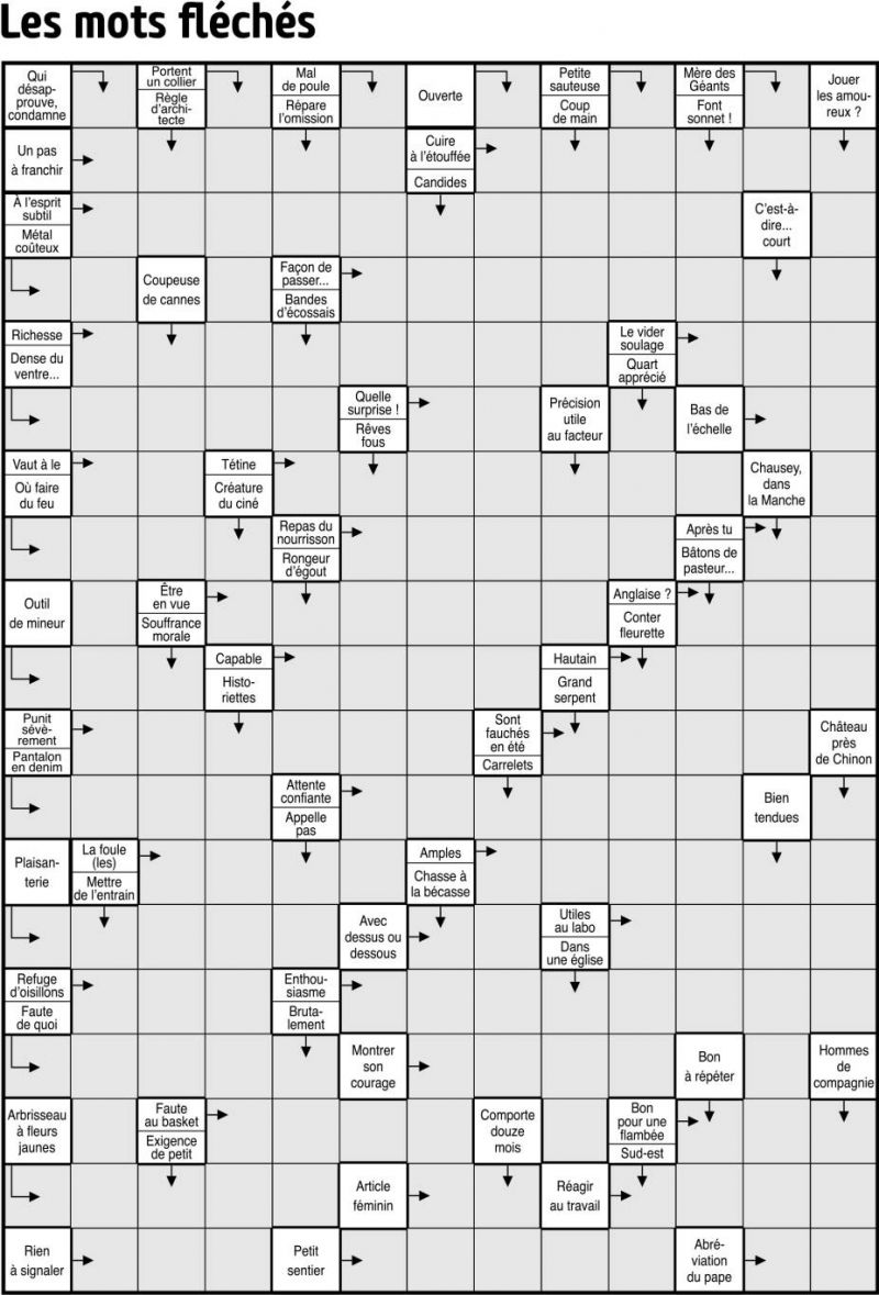 Les mots fléchés