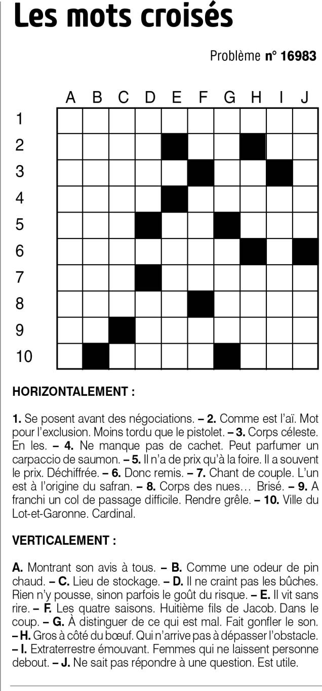 Les mots croisés