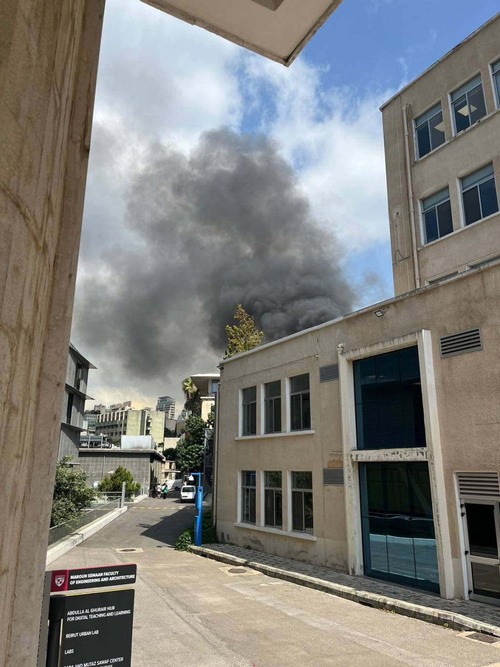 People evacuated from AUB after fire breaks out People evacuated from AUB after fire breaks out