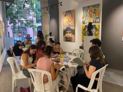The art therapy session was part of Beirut Art Days. (Credit: Marguerita Sejaan/L'Orient Today)