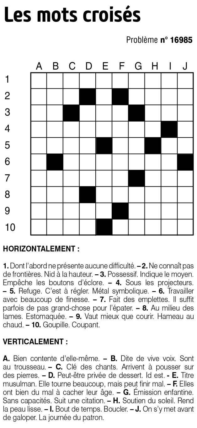Les mots croisés