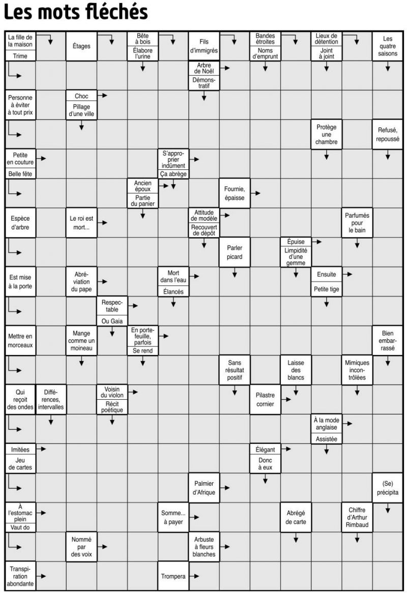 Les mots fléchés