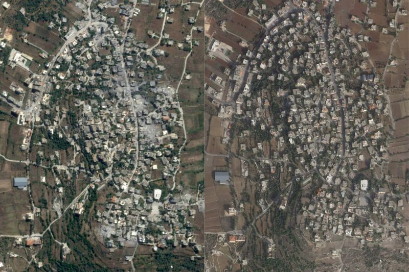 Satellite images reveal the extent of the Israeli destruction in Aita alShaab L'Orient Today