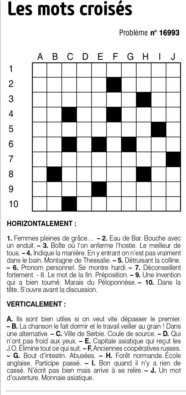 Les mots croisés