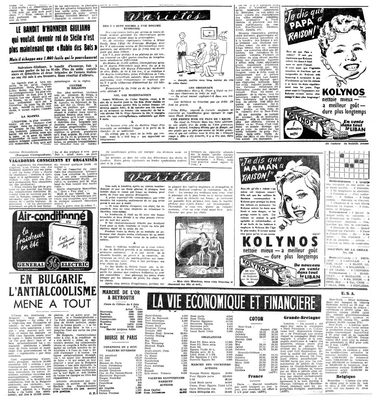 Toujours dans les clichés sexistes d’avant les années soixante, une illustration pour un dentifrice où un petit garçon, souriant à pleines dents, c’est le cas de le dire, s’exclame « Je dis que papa a raison ! Kolynos nettoie mieux, a meilleur goût, dure plus longtemps », lorsque sa sœur elle, pour le même produit et une pub version « fille », pense que « c’est maman qui a raison ».