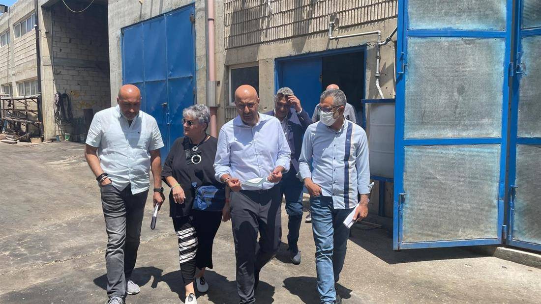 Environment Minister's tour of the Saida waste treatment plant