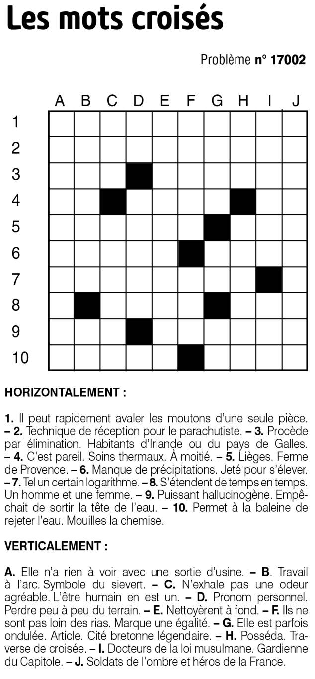 Les mots croisés