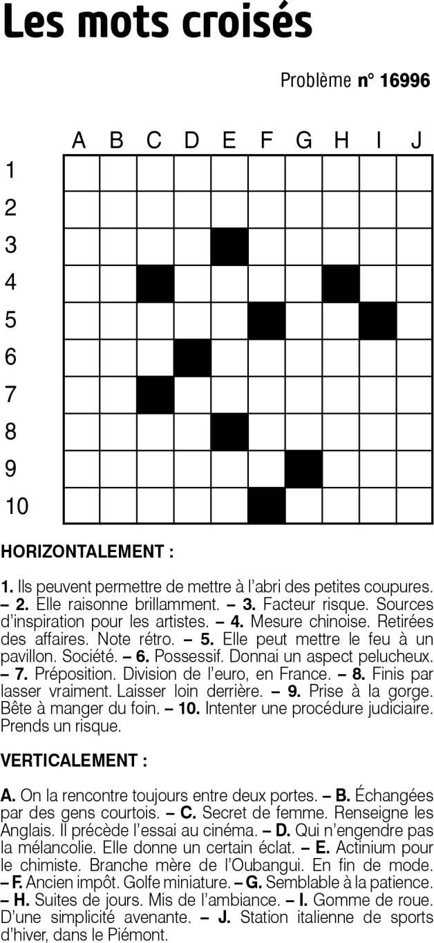 Les mots croisés