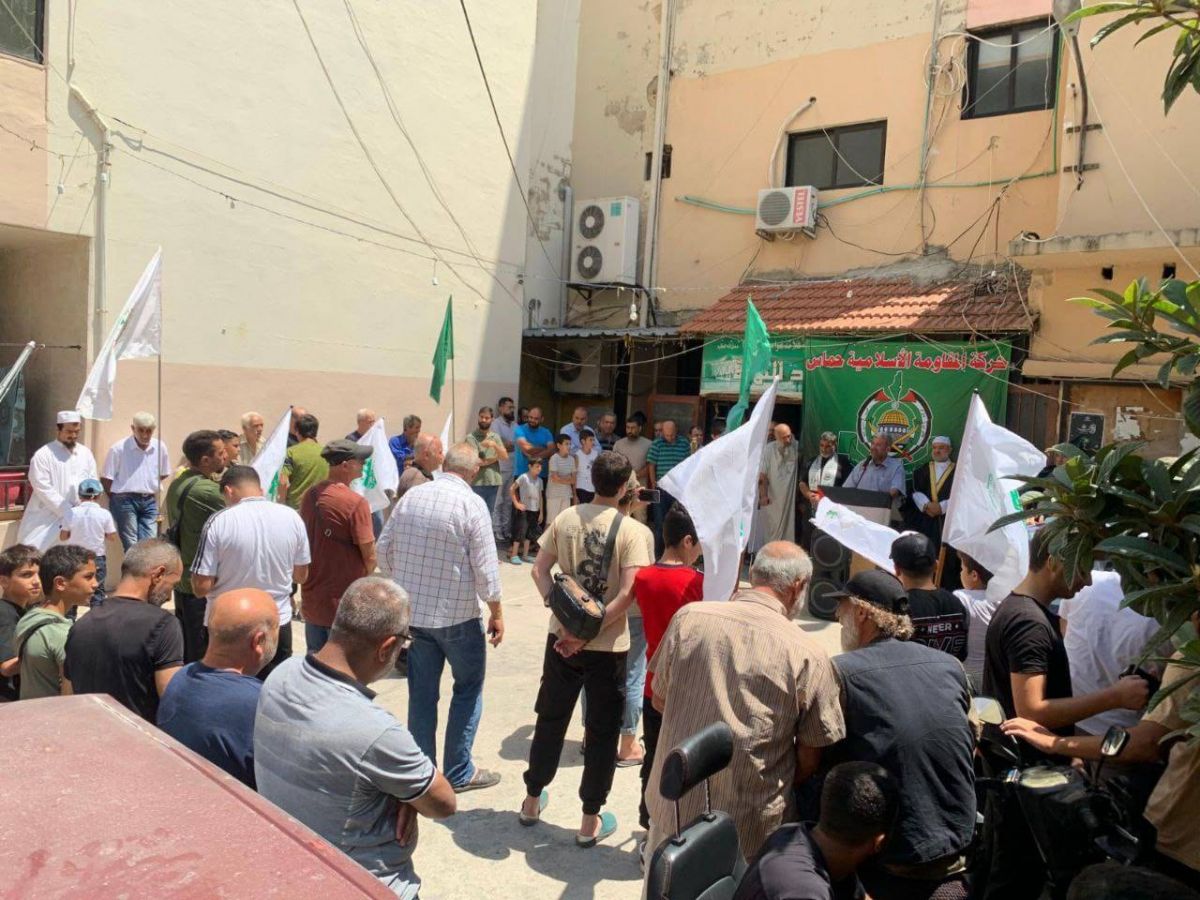 Hamas and Islamic Jihad sit-in in Saida Hamas and Islamic Jihad sit-in in Saida