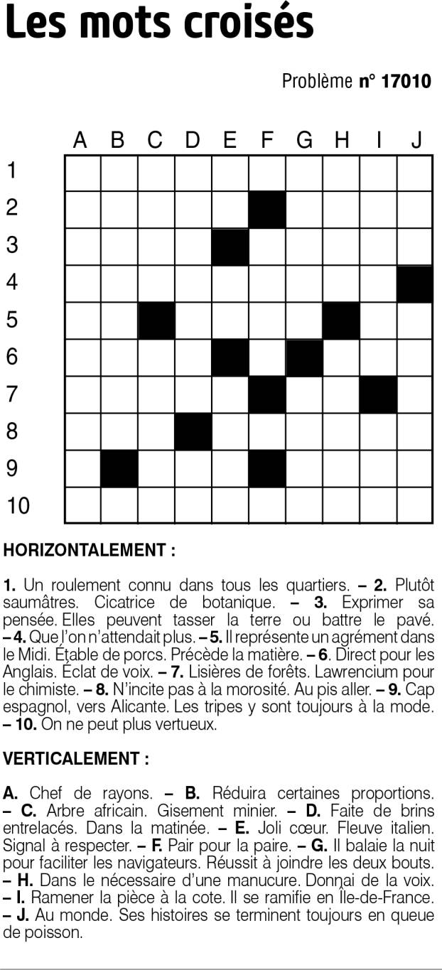 Les mots croisés