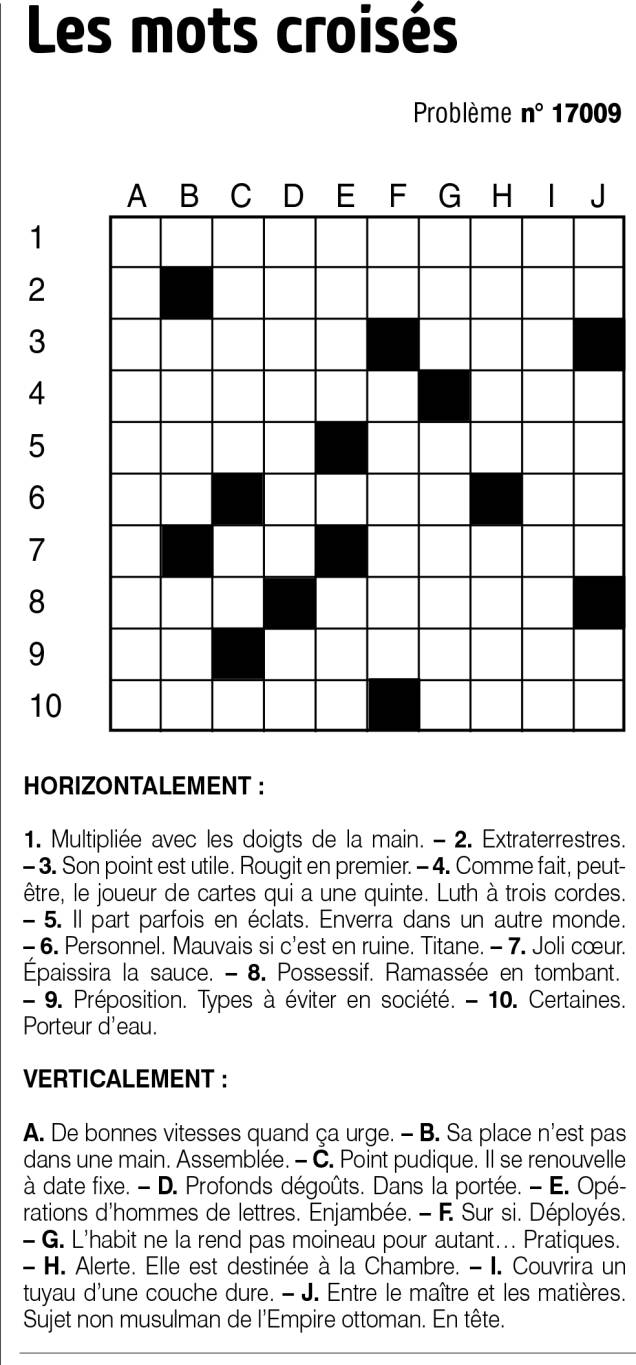 Les mots croisés