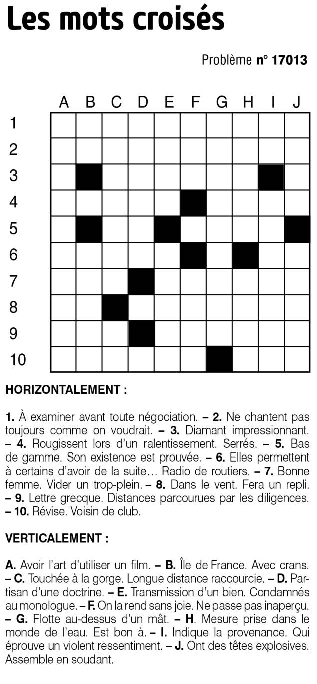 Les mots croisés