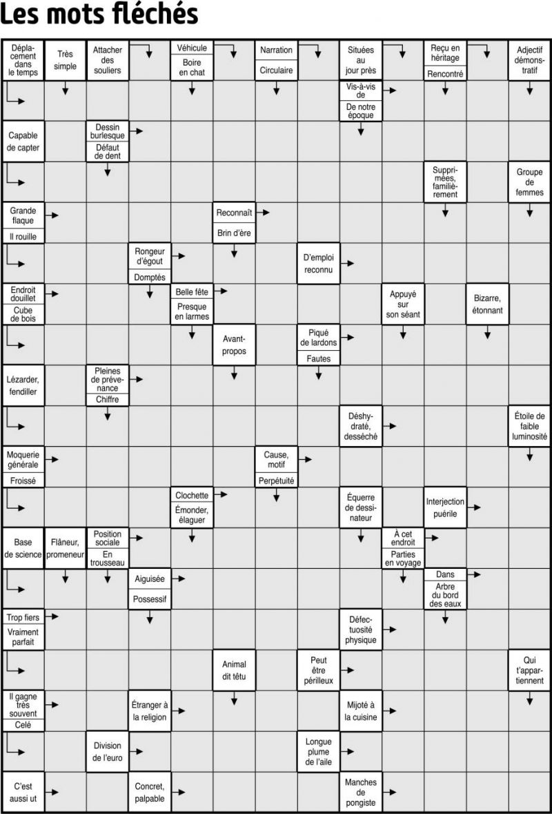 Les mots fléchés