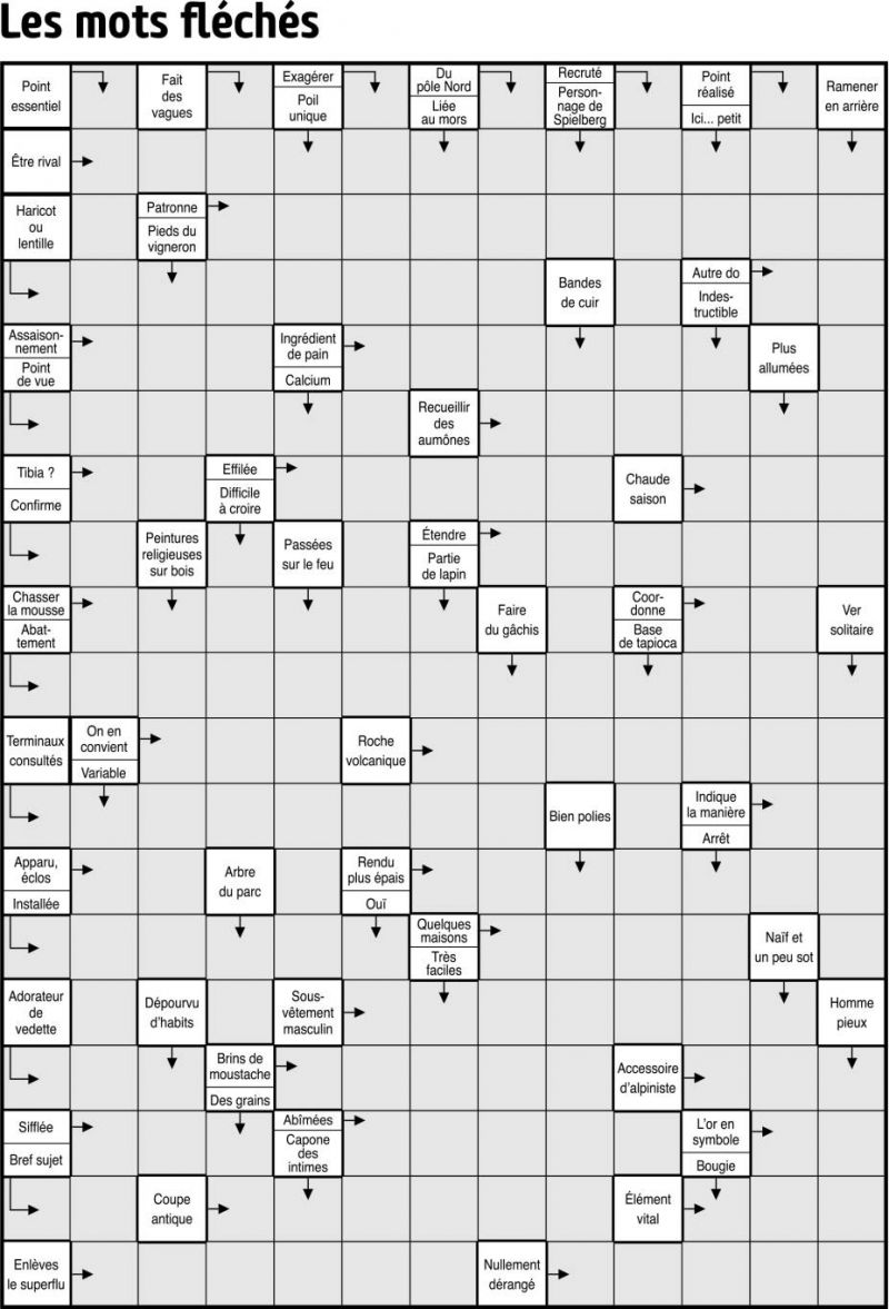 Les mots fléchés