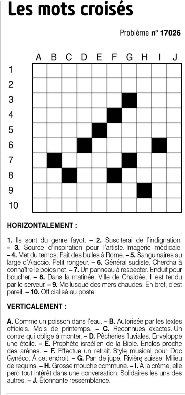 Les mots croisés