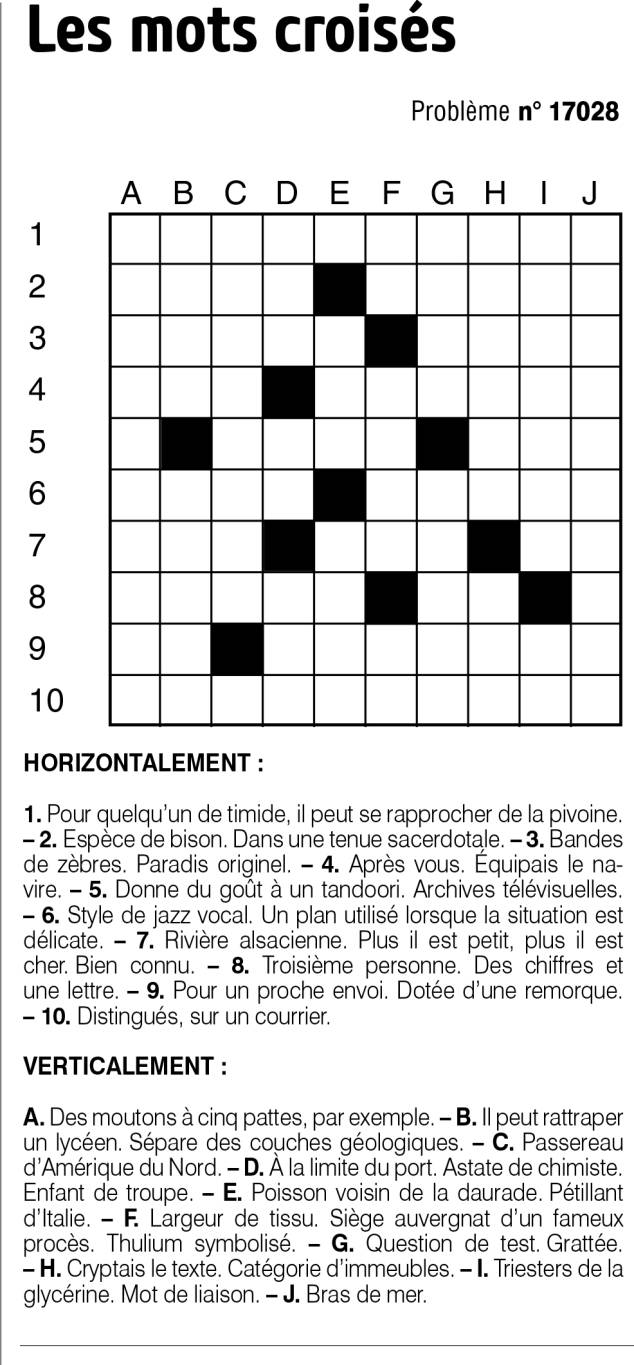 Les mots croisés