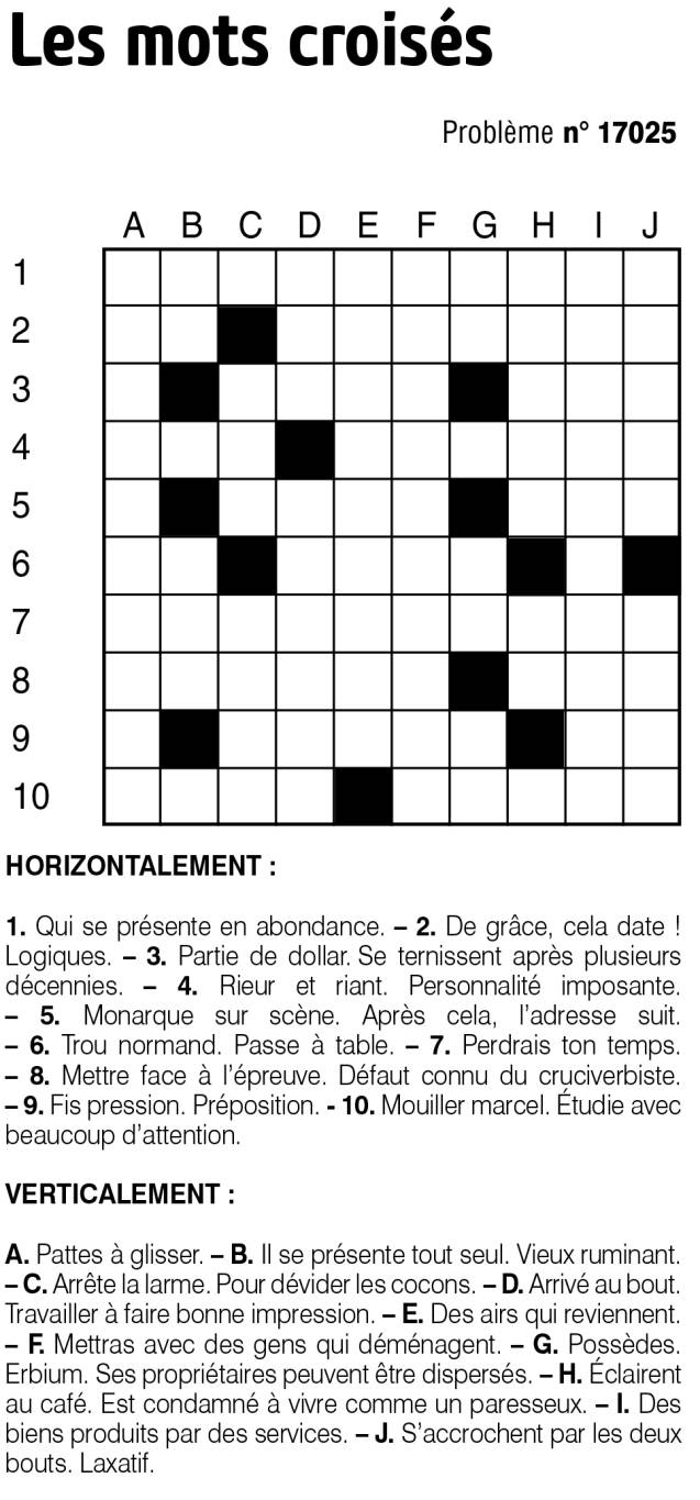 Les mots croisés