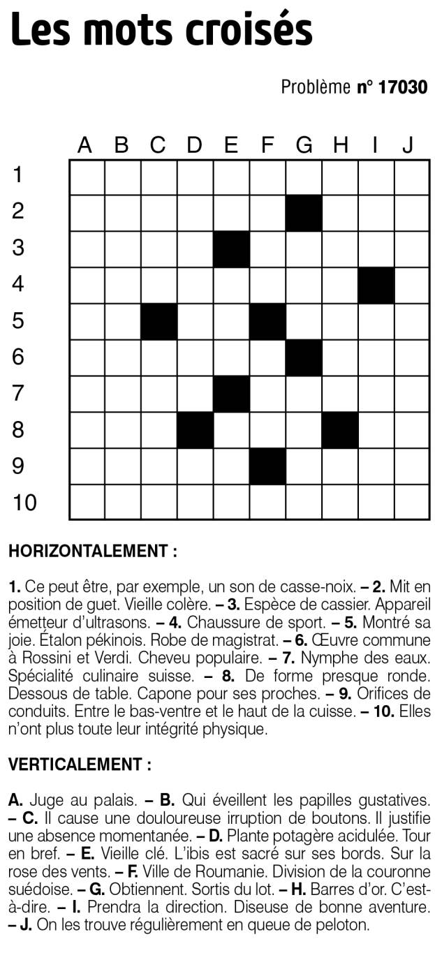 Les mots croisés