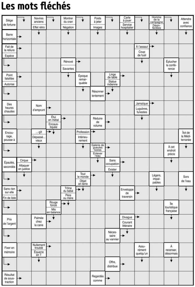 Les mots fléchés