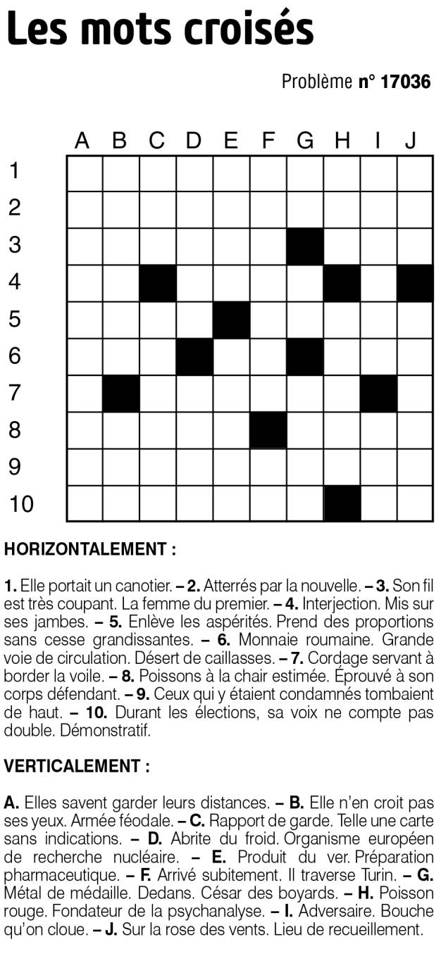 Les mots croisés