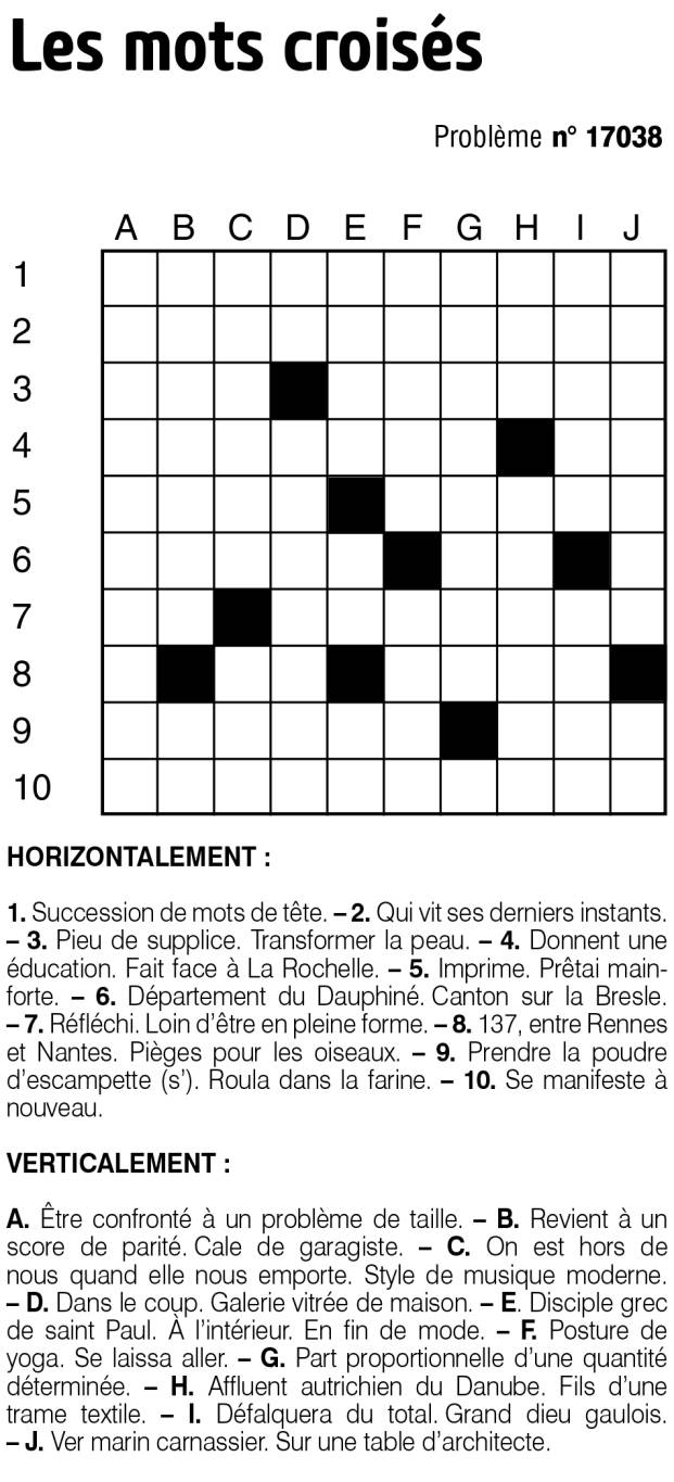 Les mots croisés