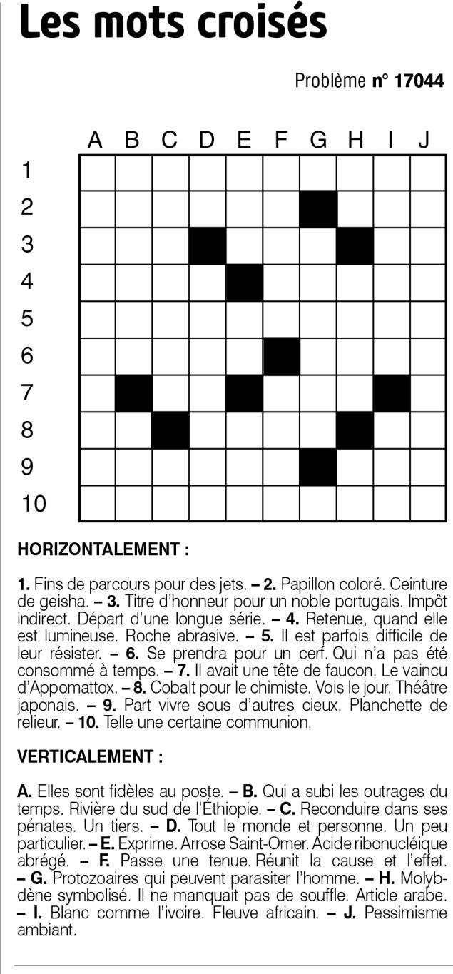 Les mots croisés