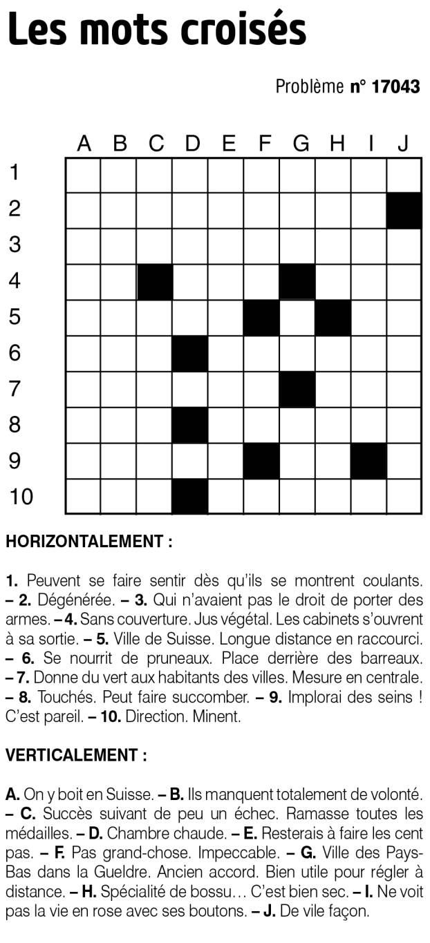 Les mots croisés
