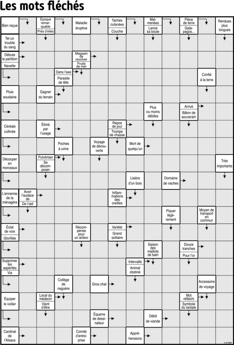 Les mots fléchés