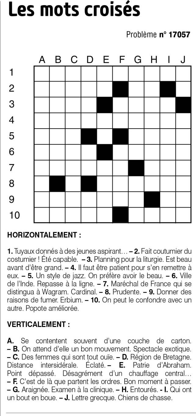 Les mots croisés