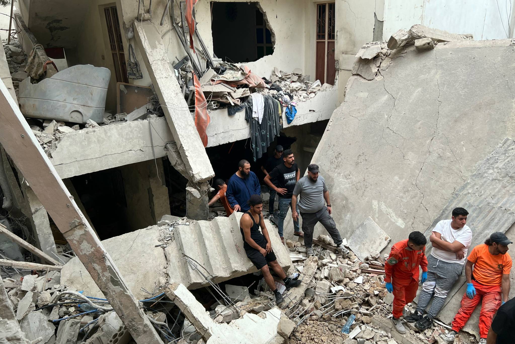 According to an initial assessment, this strike resulted in at least six deaths, includingMaqdah, three children, and several injuries. (Credit: Mahmoud Zayyat/AFP)