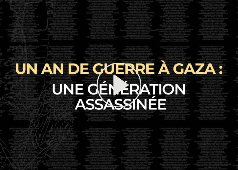 Un an de guerre à Gaza : une génération assassinée