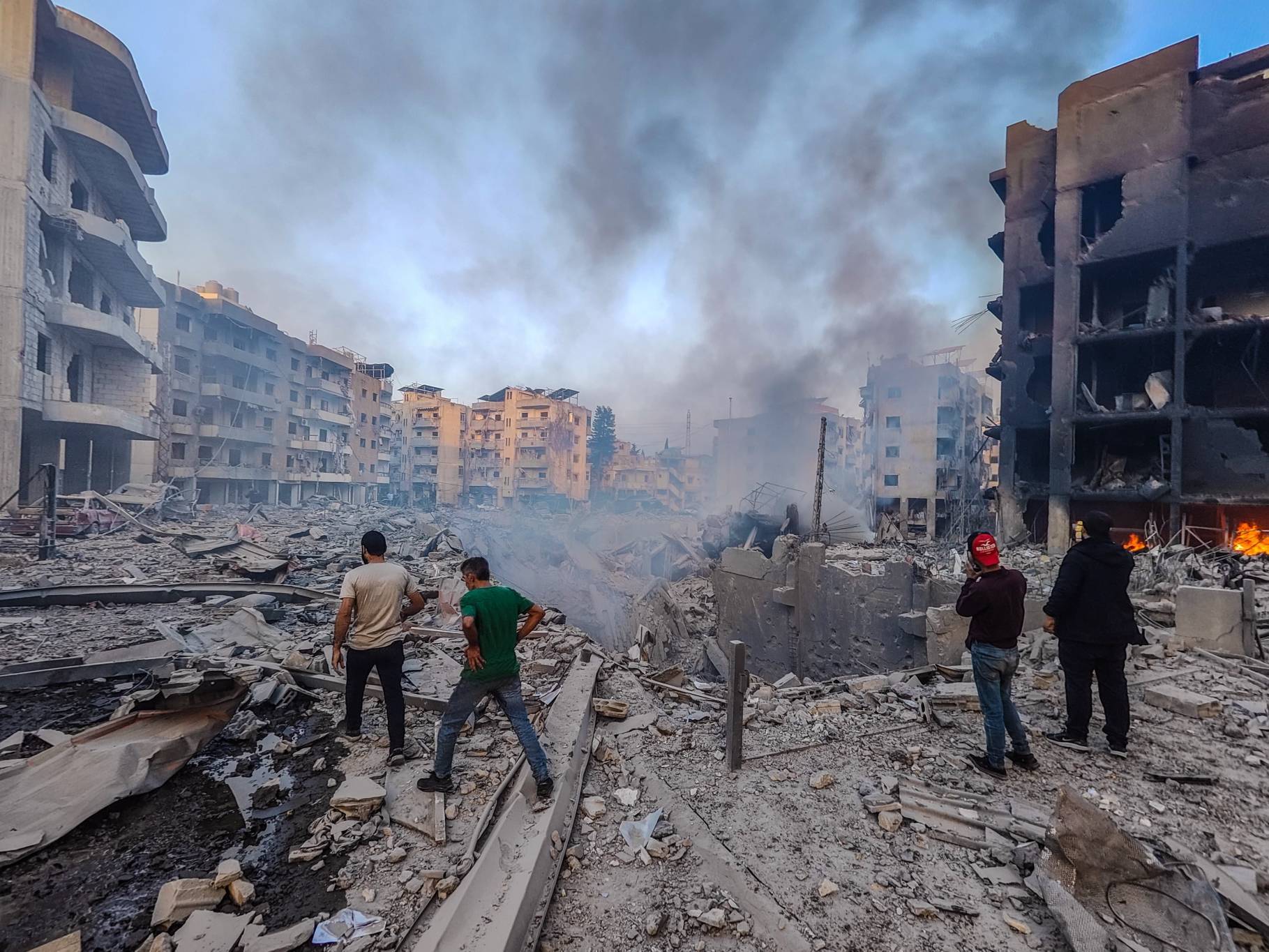 In Choueifate, too, the scenes of devastation are striking. (Credit: Mohammad Yassine/OLJ)