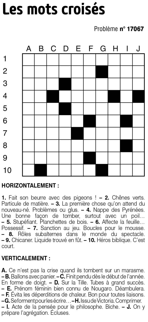 Les mots croisés