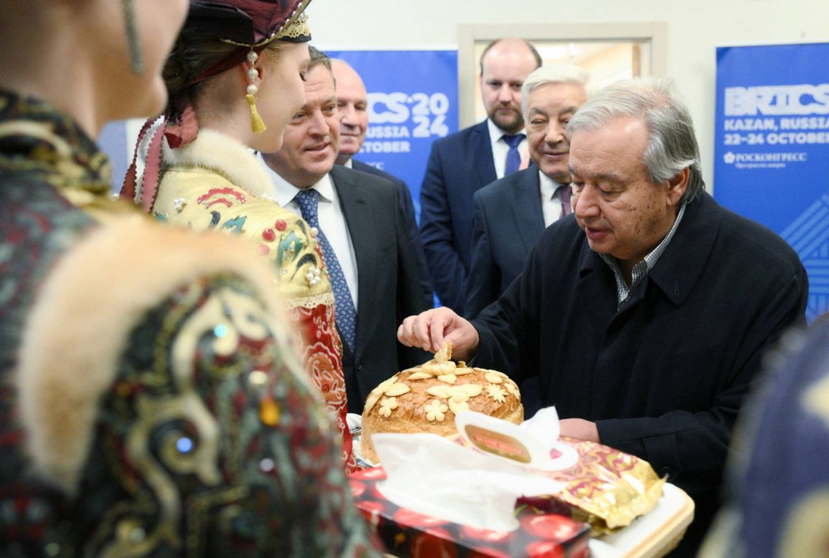 Le secrétaire général de l'ONU arrivé en Russie