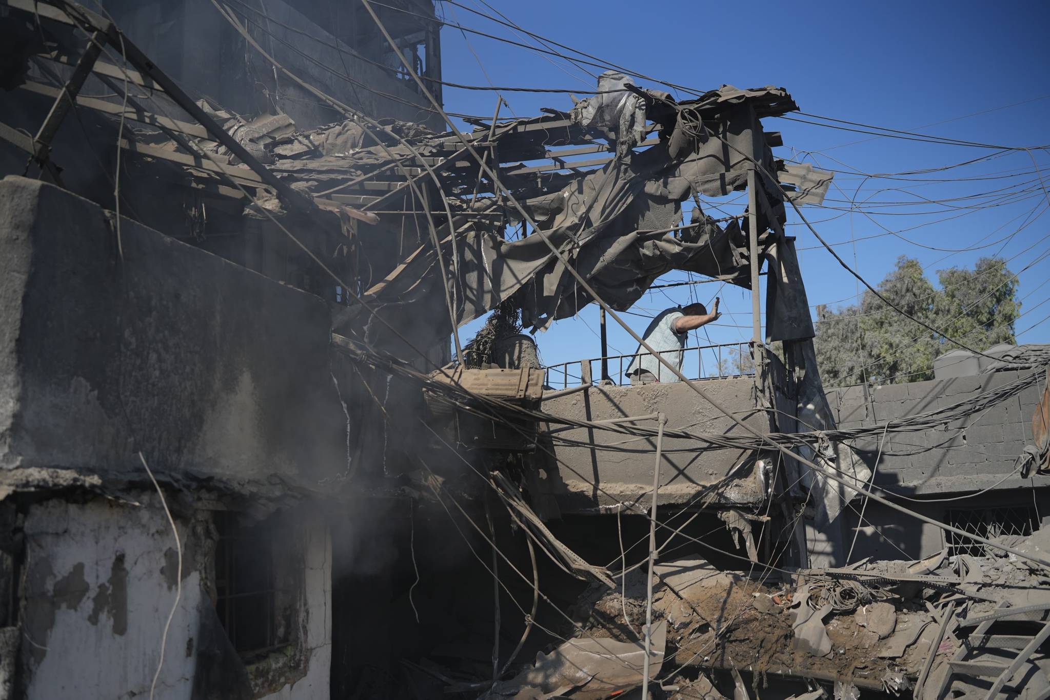 Plusieurs bâtiments ont été pulvérisés. Photo Mohammed Yassine