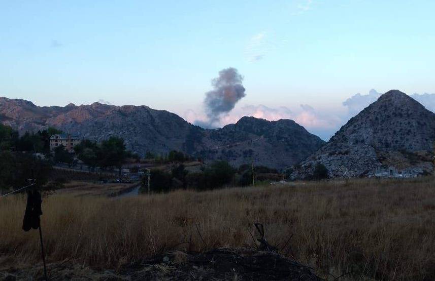 Israeli airstrike targets the Almat highlands in Jbeil