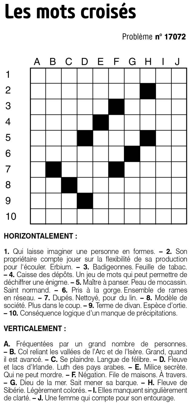 Les mots croisés