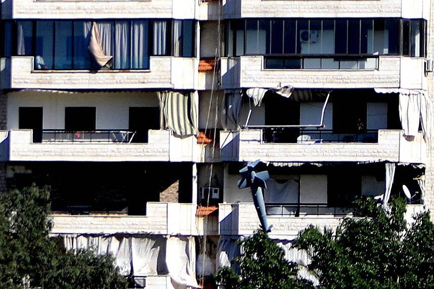 Bâtiment détruit à Tayouné, dans la banlieue sud de Beyrouth : Israël a utilisé un missile « Spice 2000 »
