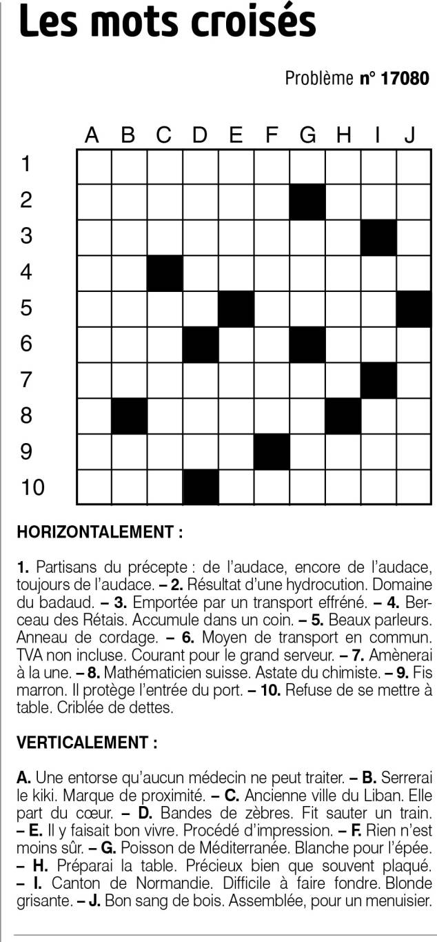 Les mots croisés