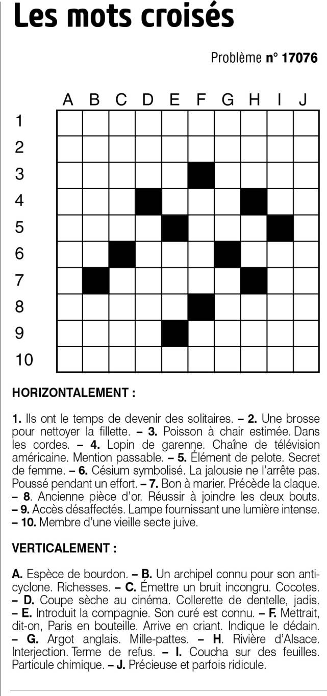 Les mots croisés
