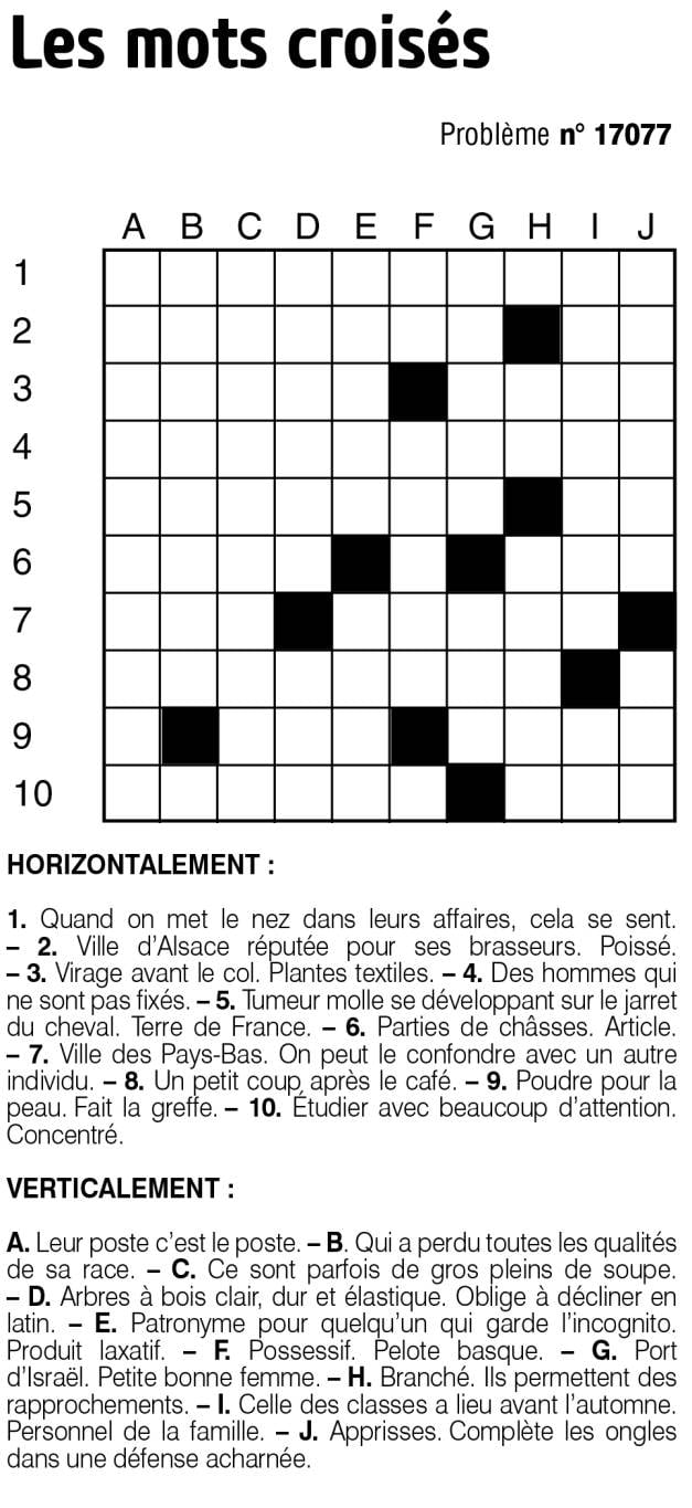 Les mots croisés