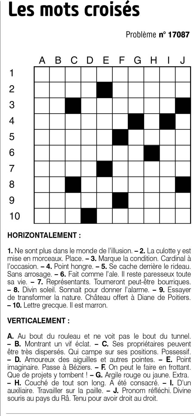 Les mots croisés