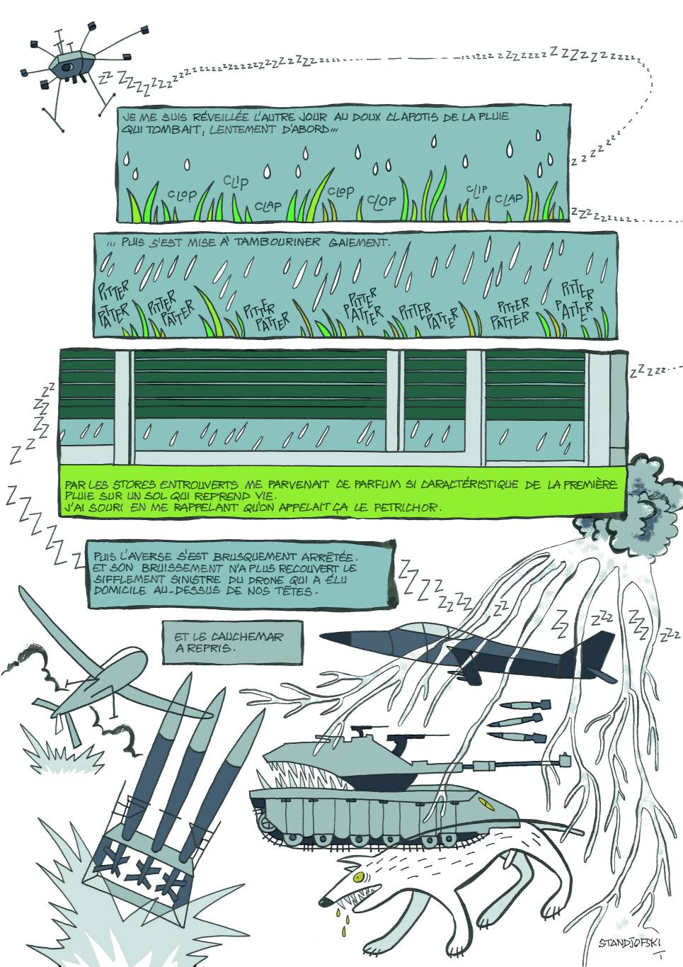 « Le petrichor » Dans notre série « Les illustrateurs et la guerre au Liban »