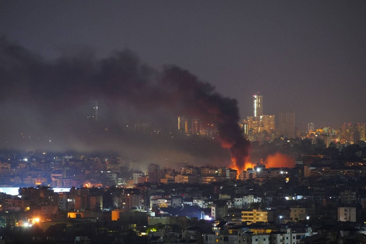 Israel launches two series of bombings on Beirut's southern suburbs Israel launches two series of bombings on Beirut's southern suburbs