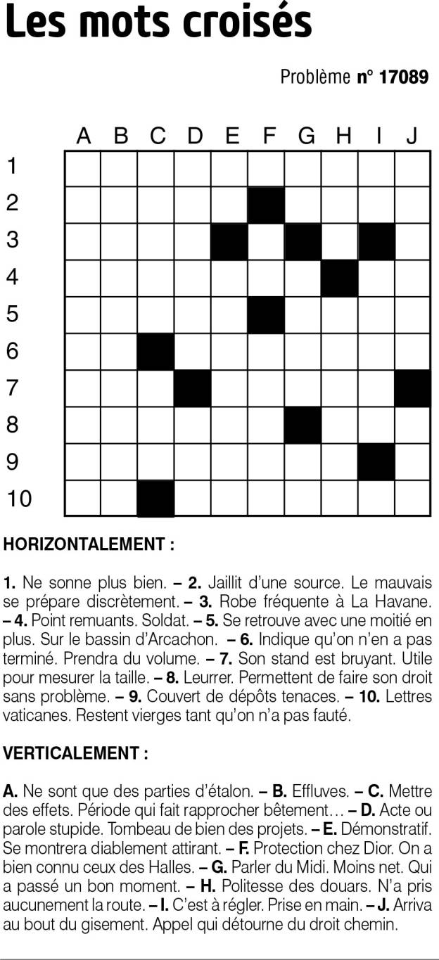 Les mots croisés