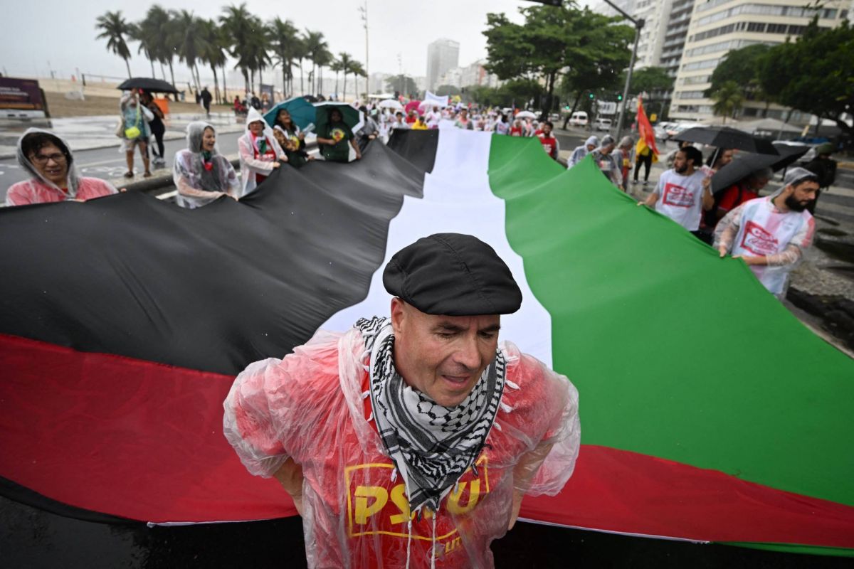 Marche pro-palestinienne à Rio avant le sommet du G20